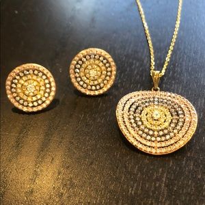 Concentric Circles Earring and Necklace set